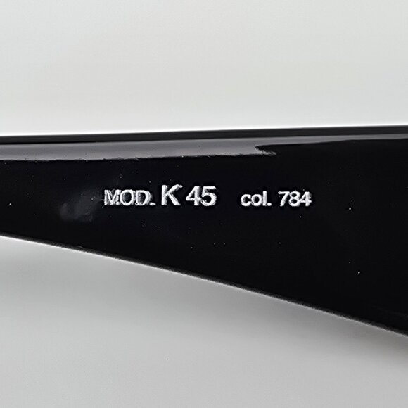 Krizia Mod. K45 Col. 784 Black Gold Frame Grey Lens Sunglasses Italy 58-17-122 main image 5
